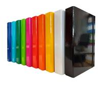 Cartellina Portadocumenti con Elastico Piatto 10 Pezzi Dorso 5cm Cartellina 3 Lembi Rigida con Elastico in Cartone Plastificato Lucido per Ufficio, Scuola o Studio Made in Italy Colori Assortiti