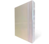 Cartellina Portadocumenti con Elastico Piatto 10 Pezzi Dorso 5cm Cartellina 3 Lembi Rigida con Elastico in Cartone Plastificato Lucido per Ufficio, Scuola o Studio Made in Italy Bianco