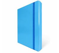 Cartellina Portadocumenti con Elastico Piatto 10 Pezzi Dorso 5cm Cartellina 3 Lembi Rigida con Elastico in Cartone Plastificato Lucido per Ufficio, Scuola o Studio Made in Italy Azzurro