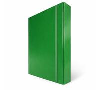 Cartellina Portadocumenti con Elastico Piatto 7 Pezzi Dorso 8cm Cartellina 3 Lembi Rigida con Elastico in Cartone Plastificato Lucido per Ufficio, Scuola o Studio Made in Italy Verde
