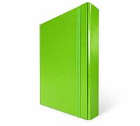 Cartellina Portadocumenti con Elastico Piatto 7 Pezzi Dorso 8cm Cartellina 3 Lembi Rigida con Elastico in Cartone Plastificato Lucido per Ufficio, Scuola o Studio Made in Italy Verde Lime