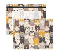 Cartellina portadocumenti in plastica adorabile per raccoglitori a 3 anelli, confezione da 2 pezzi, per insegnanti, casa, animali, famiglia, cane