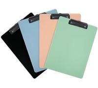 Cartellina Rigida Con Pinza Set di 4 portadocumenti, portadocumenti, clip in metallo, cartone, formato standard A4, portadocumenti 8,5x11 pollici(Morandi colors)