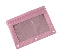 Cartellina trasparente in PVC B5 con tre anelli e tessuto Oxford rinforzato, impermeabile, ufficio e materiale scolastico, in PVC trasparente