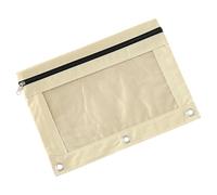 Cartellina trasparente in PVC B5 con tre anelli e tessuto Oxford rinforzato, impermeabile, ufficio e materiale scolastico, in PVC trasparente