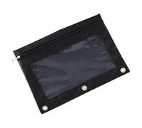 Cartellina trasparente in PVC B5 con tre anelli e tessuto Oxford rinforzato, impermeabile, ufficio e materiale scolastico, in PVC trasparente