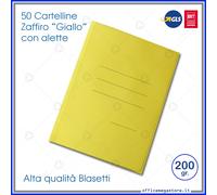 Cartelline 3 lembi giallo manilla per documenti cartelle a tre alette blasetti