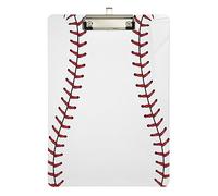 Cartelline portablocco con motivo softball baseball, portablocco in acrilico per artisti, formato A4, formato lettera 32,5 x 22,9 cm, clip argento