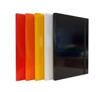 Cartelline Portadocumenti con Elastico Piatto 5 Pezzi Dorso 1,5cm Cartellina 3 Lembi Rigida con Elastico in Cartone Plastificato Lucido per Ufficio, Scuola o Studio Made in Italy Colori Assortiti B