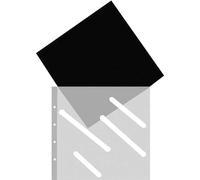 Cartelline singole trasparenti 29x31 cm nere