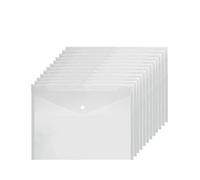 Cartelline Trasparenti A4 Plastica Cartellina Portadocumenti Cartellette Pulsante File Organizer per Casa Ufficio Scuola Documenti (20 pezzi)