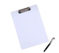 Cartelline trasparenti in plastica, Appunti A4 da 3 pezzi con clip multicolore(White)