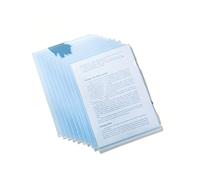 Cartelline trasparenti in plastica, Cartelle for progetti con buste for documenti A4 a forma di L in materiale PP da 24 pezzi, multicolori(Blue)