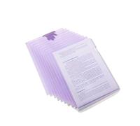 Cartelline trasparenti in plastica, Cartelle for progetti con buste for documenti A4 a forma di L in materiale PP da 24 pezzi, multicolori(Purple)
