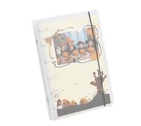 Cartelline trasparenti per il dorso della cartella - 6 anelli con chiusura elastica - Attrezzature da ufficio ricaricabili per album diario e pianificatori | Organizzazione