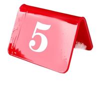 Cartellini in acrilico con numeri da tavolo, Tende da tavolo in acrilico Numero bifacciale Multicolor 8,5x6,5 cm Numeri 1-50(Red,1-20)