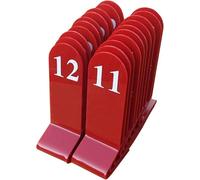 Cartellini numerati da tavolo a forma di tenda, Numeri da tavolo in acrilico bifacciale nero e rosso 1-10 1-20(Black,1 to 20)