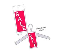 Cartellini per grucce 100 pezzi "Salde" 4 x 10 cm per vendita in cartone/senza grucce