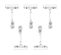 Cartellino Prezzo da 5 pezzi, Cartello per Posizionamento, Plastica trasparente, Portaprezzo, Morsetto 16 * 8 cm, clip per Promemoria Familiare, Clip per Etichettatura, Negozi al Dettaglio