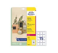 Cartellino stampabile resistente - plastica 190 µ - laser - 50 x 50 mm - 15 cart