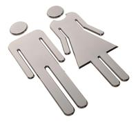 Cartello 304 Acciaio Satinato Uomo Inox Bagno Donna