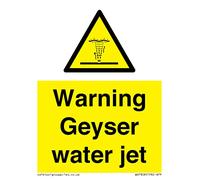 Cartello a getto d'acqua Warning Geyser - 75 x 100 mm - A7P