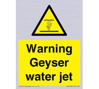 Cartello a getto d'acqua Warning Geyser - 75 x 100 mm - A7P