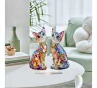 Cartello acrilico 2D con gatto, cartello piatto, ornamento per mensola,