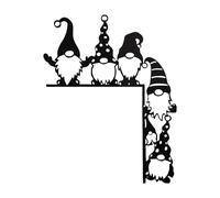 Cartello ad angolo nano per porta di Natale, decorazione per angolo con per porta di Natale - Decorazioni per porte natalizie con cartello natalizio,Arte della parete con cornice per nana con in