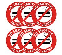 Cartello adesivo con scritta "No Smoking No Vaping", 15 etichette per casa, casa e affari.