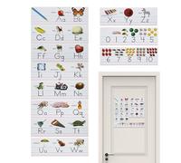 Cartello Alfabeto Per L'Aula | Carte di Apprendimento Lettere per Parete | Decorazione Educativa Poster di Apprendimento per Forniture Scuola materna Scuola materna