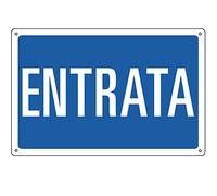 CARTELLO ALLUMINIO 30x20cm 'Entrata' CARTELLI SEGNALATORI