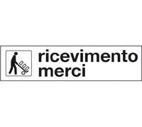 CARTELLO ALLUMINIO CM 100X25 RICEVIMENTO MERCI