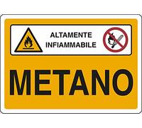 cartello alluminio cm 30x20 METANO