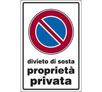 Cartello Alluminio cm 60x40 divieto di sosta proprietà privata