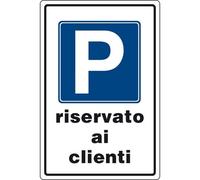 CARTELLO ALLUMINIO CM 60X40 PARCHEGGIO CLIENTI