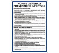 CARTELLO ALLUMINIO CM 70X50 NORME GENERALI