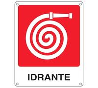 Cartello antincendio 25x31 cm Cartelli Segnalatori"Idrante"