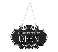 Cartello aperto e chiuso - Segnale double-face Store Open and Close | Come in We are Open/Sorry We are Close, cartello rustico informativo negozio ristorante bar reversibile vintage in legno