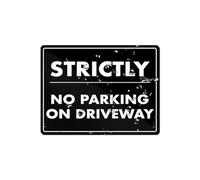 Cartello autoadesivo con divieto assoluto di sosta sul vialetto d'accesso, per porta o parete, facile da installare, design acrilico di alta qualità per negozi, bar, uffici e risto 8x12 pollici