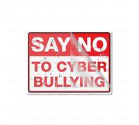 Cartello autoadesivo in plastica acrilica con scritta "Say No to Cyber Bullismo", per ufficio, ristoranti, hotel, supermercati, forniture da 15,2 x 20,3 cm
