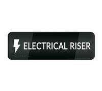 Cartello autoadesivo per porta o parete con scritta "Electrical Riser", 25,4 x 7,6 cm, in acrilico