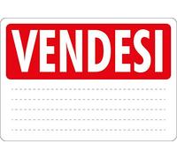 Cartello AUTOADESIVO "VENDESI" - Personalizzabile gratis a richiesta con i vostri dati (nr. telefono, sito web, indirizzo, ecc.) (5, Giallo)