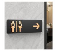 Cartello Bagno Semplici cartelli for il bagno di uomini e donne WC Guida for i servizi igienici pubblici Indice dei segni Hotel a sinistra e a destra Segnale di richiesta del bagno in acrilico per Hot