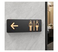 Cartello Bagno Semplici cartelli for il bagno di uomini e donne WC Guida for i servizi igienici pubblici Indice dei segni Hotel a sinistra e a destra Segnale di richiesta del bagno in acrilico per Hot