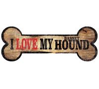Cartello Basset Hound - Amo La Mia Ossa 3x10