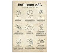 Cartello Bathroom Asl Knowledge An American Manguage Reference Guide Insegne Vintage Artistica Per Bar Affari Dormitorio Caffè S