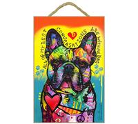 Cartello Bulldog Francese - Migliori Conversazioni 7 X 10,5