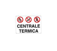 CARTELLO CENTRALE TERMICA 30x 20 ALLUMINIO [TARGOTIMBRI ]