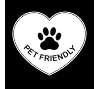 Cartello che ammette animali domestici, Animal Love Cafe Lounge Store Adesivi murali 34x39.4cm Decorazione carrozzeria auto Bianco